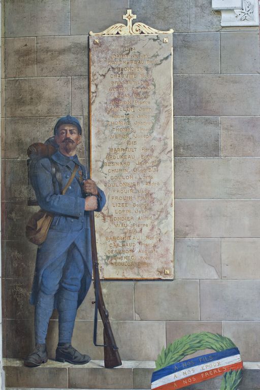 Monument aux morts, église paroissiale Saint-Pierre de Chanzeaux