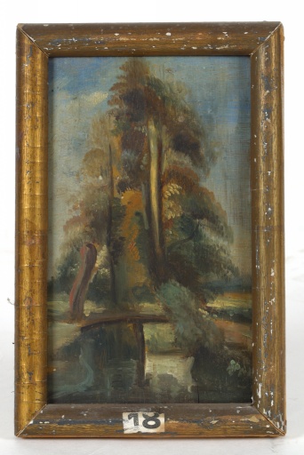 Tableau : paysage avec petit pont - Collection Robert-Glétron