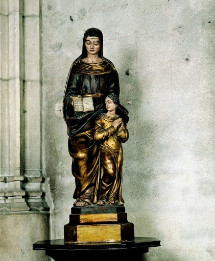 Groupe sculpté : l'Éducation de la Vierge