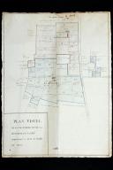 Plan des lieux de la Grasserie et de la Moirerie, XVIIIe siècle (Edifices disparus).
