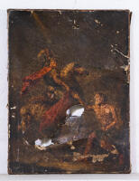 Tableau : Charité de Saint Martin, chapelle Saint-Sulpice de Villaines-sous-Lucé