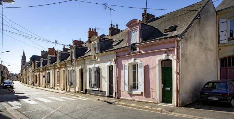 Maisons et immeubles du quartier de Saint-Pavin-des-Champs