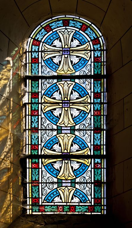 Ensemble de 4 verrières décoratives - Église paroissiale Saint-Martin, Pezé-le-Robert