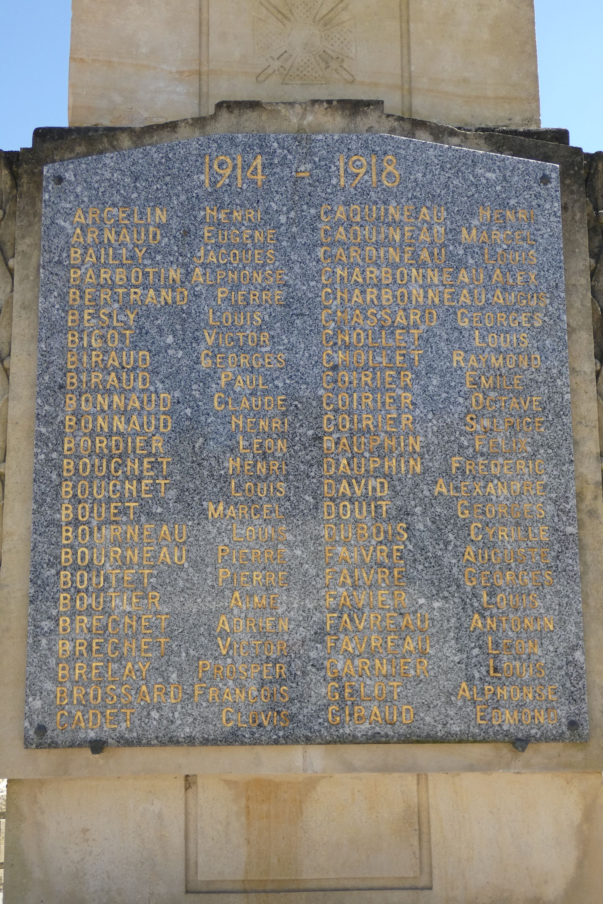 Monument aux morts de Benet