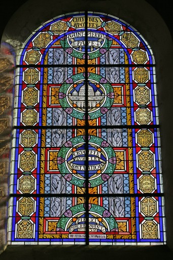 Ensemble de 5 verrières décoratives (baies 5, 6 et 14 à 16) - Église paroissiale Saint-Aubin, Vautorte