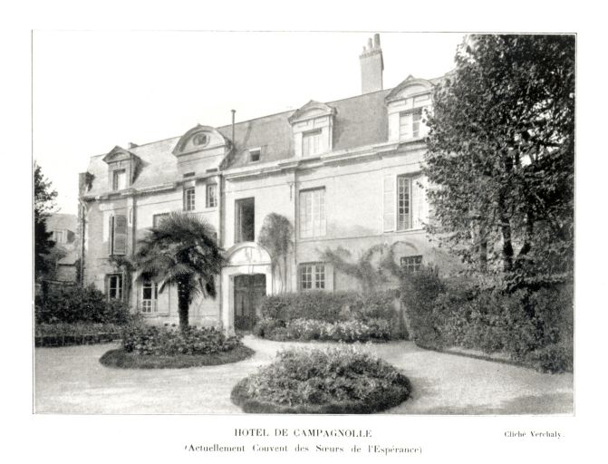 Hôtel de Campagnolle, puis couvent de sœurs de la Sainte-Famille ou de l'Espérance