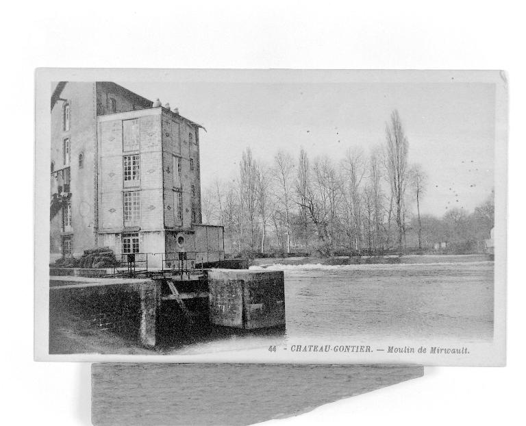 Moulin à farine, puis filature et usine de bonneterie, puis minoterie - Mirwault, Château-Gontier (Bazouges)