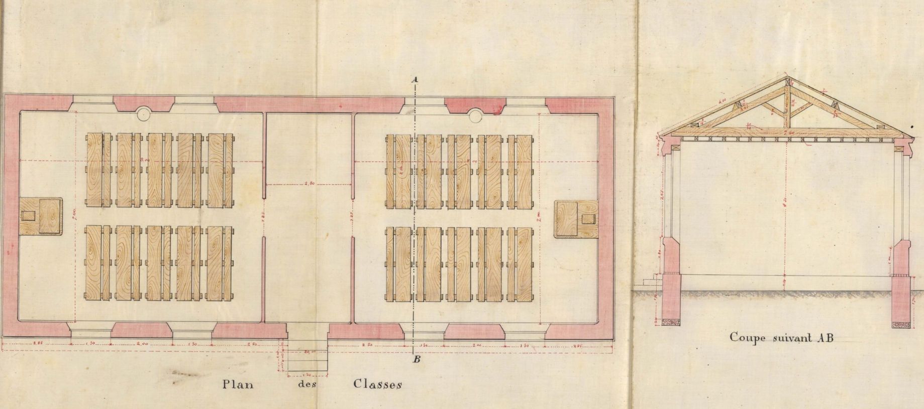 Ferme puis école primaire de filles, actuellement maison ; 2 rue de la Bougraine