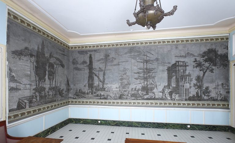 Revêtement mural (papier peint panoramique) : Les Vues d'Italie. Hôtel de Gravechat