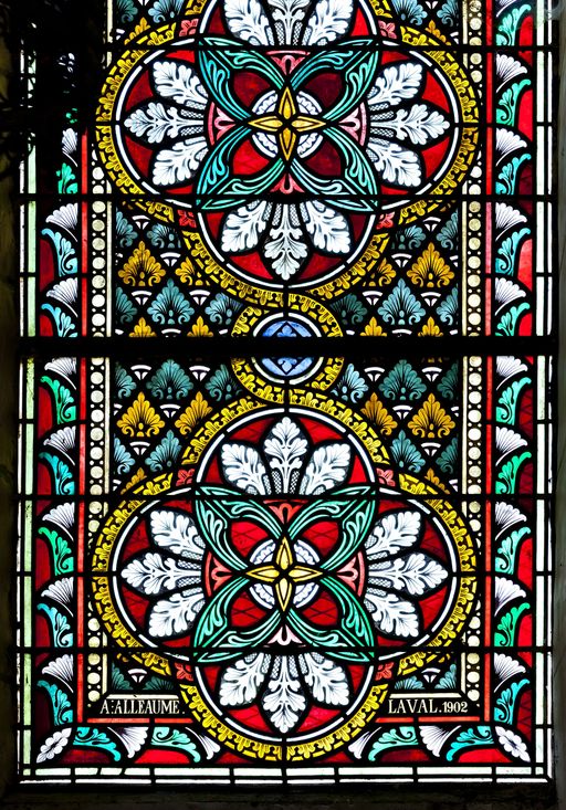 Ensemble de 2 verrières décoratives (baies 3 et 4) - Église paroissiale Saint-Jean-Baptiste, Carelles