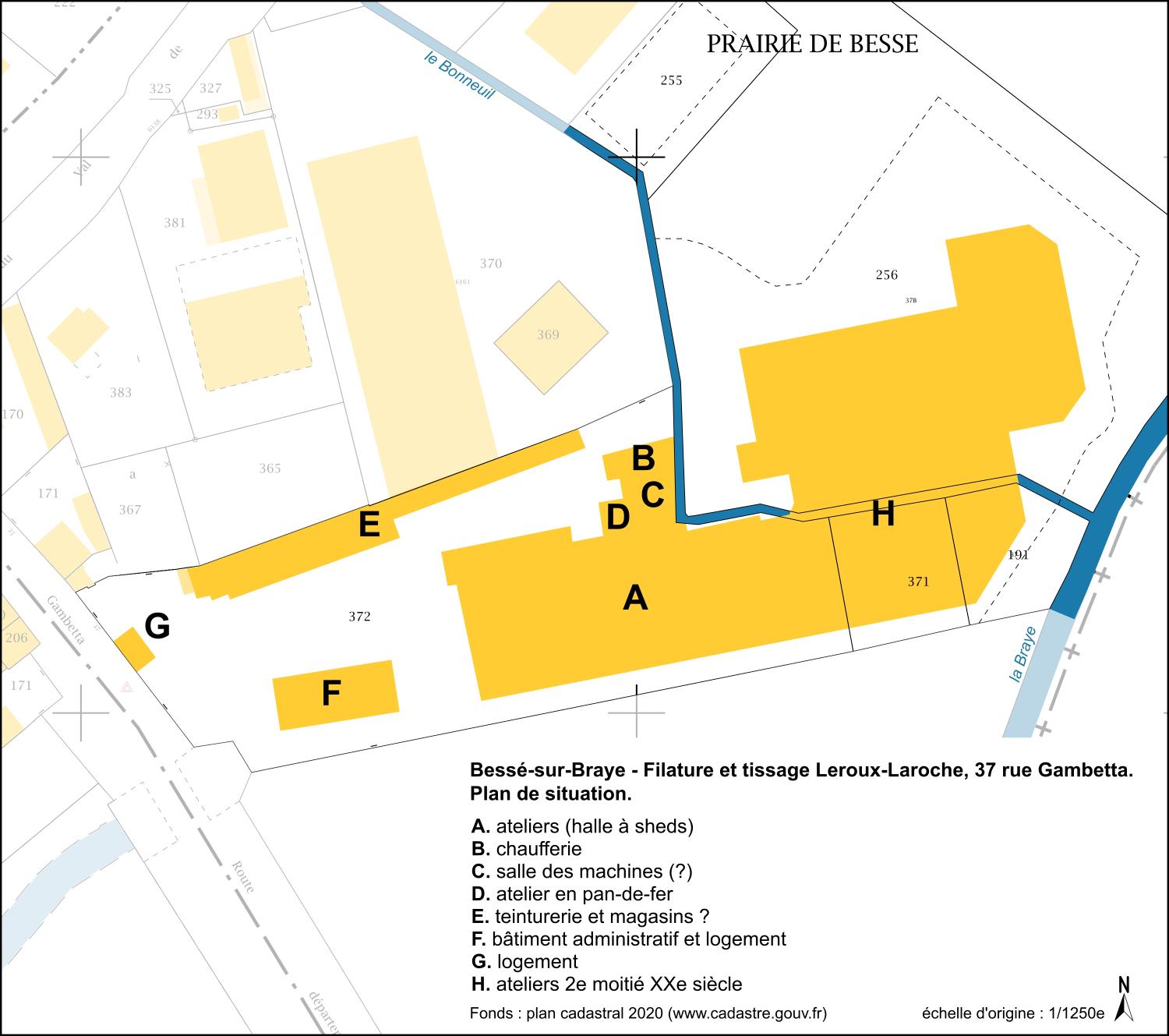 Usine textile Leroux Laroche puis FTB, puis imprimerie Typolac puis Colwell, 37 rue Gambetta