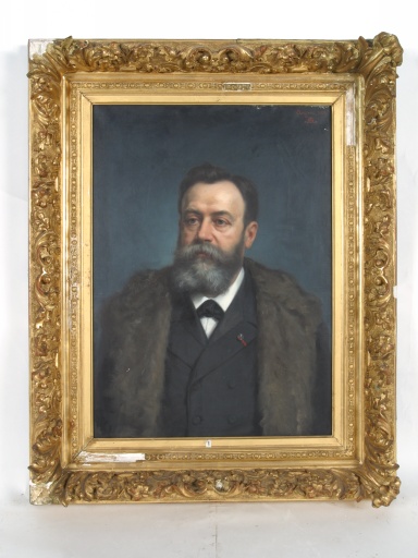 Paire de tableaux : portrait d'Anatole Robert - Collection Robert-Glétron, Vaiges
