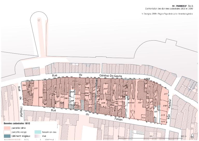 Îlot 8, 59 à 109 rue du Général-De-Gaulle ; rue Pasteur ;  rue du Faisan ; rue de l' Hôpital, Paimbœuf