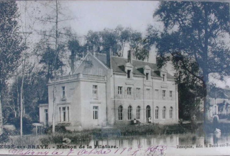 Moulin à foulon et blanchisserie puis maison de maître de l'usine textile de Bessé-sur-Braye, actuellement maison