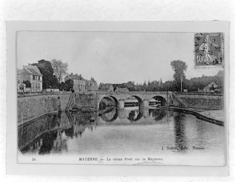 Pont dit pont neuf puis vieux pont, actuellement pont Mac-Racken