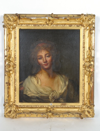 Tableau : portrait de mademoiselle Baullard - Collection Robert-Glétron, Vaiges