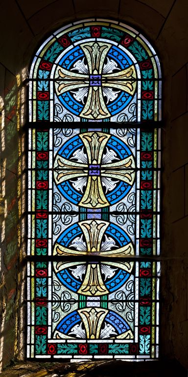 Ensemble de 4 verrières décoratives - Église paroissiale Saint-Martin, Pezé-le-Robert