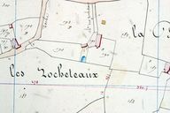 Lieu-dit disparu des Rocheteaux. Extrait du plan cadastral de 1842, section E3.
