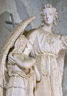 Groupe sculpté : Tobie et l'archange Raphaël - Église paroissiale Notre-Dame-de-l'Assomption, La Rouaudière