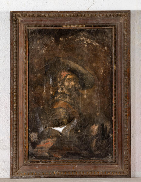 Tableau : portrait non identifié, chapelle Saint-Sulpice de Villaines-sous-Lucé