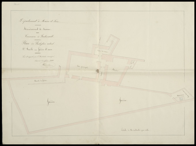 Maison du Sénéchal, puis hôtel de la Boule-d'Or, puis école, puis maison, 6 place des Blatiers, Fontevraud-l'Abbaye