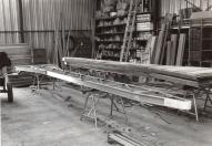 Fabrication de pontons vers 1980.