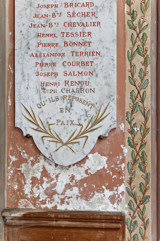 Monument aux morts, église paroissiale Saint-Laurent de Saint-Laurent-des-Autels