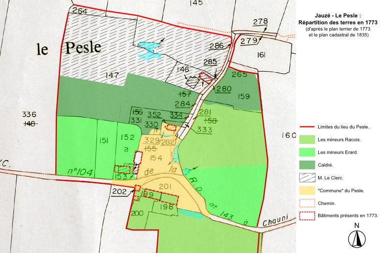 Écart et ensemble d'édifices à cour commune du Pesle