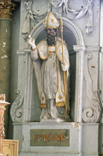 Ensemble de 2 statues : saint Martin, saint René