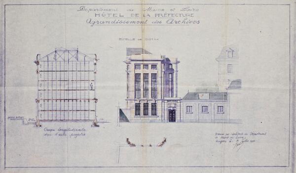 Abbaye de bénédictins puis de mauristes, dite abbaye Saint-Aubin, actuellement hôtel du Département et préfecture de Maine-et-Loire