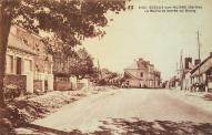 La route départementale du côté de La Ferté-Bernard, carte postale du milieu du XXe siècle.