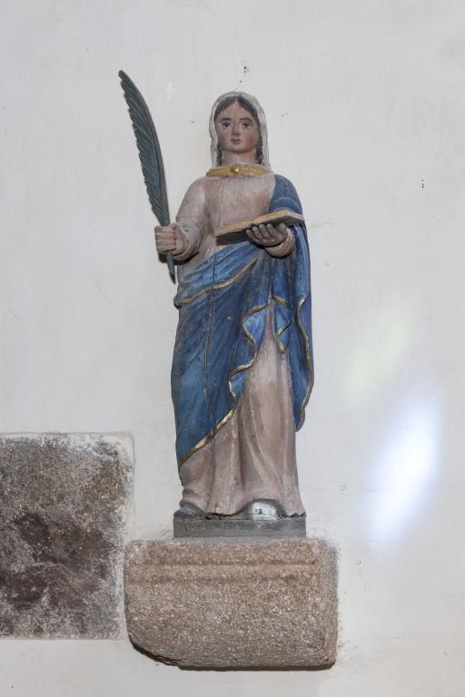 Statue : sainte martyre, église paroissiale Saint-Martin, Châtillon-sur-Colmont