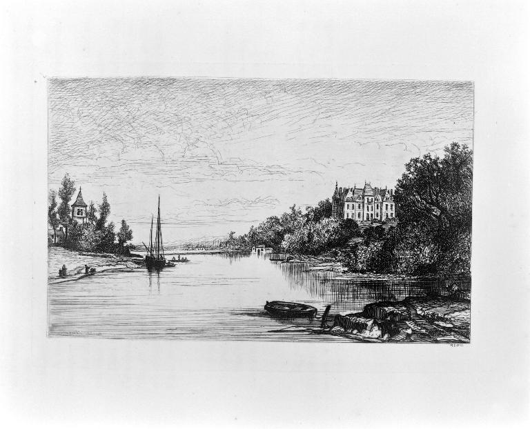 Canal de navigation et site d'écluse du Ménil