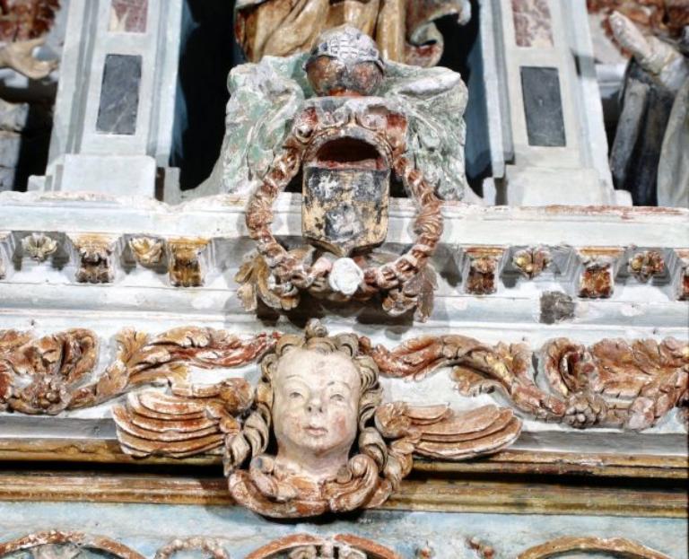 Retable du Rosaire, église paroissiale Saint-Martin, Châtillon-sur-Colmont.