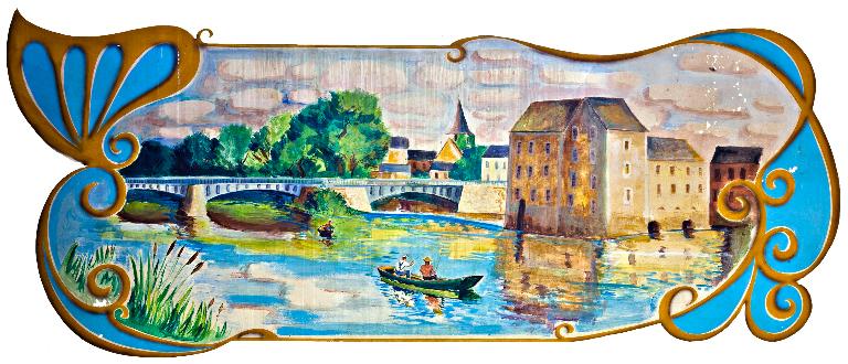 Peinture monumentale "paysages autour de Parcé-sur-Sarthe"