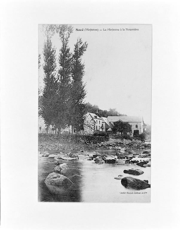 Moulin à farine, puis minoterie, actuellement maison - la Nourrière, Andouillé