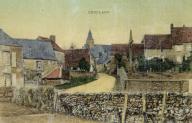 Le bas du bourg, carte postale du début du XXe siècle.