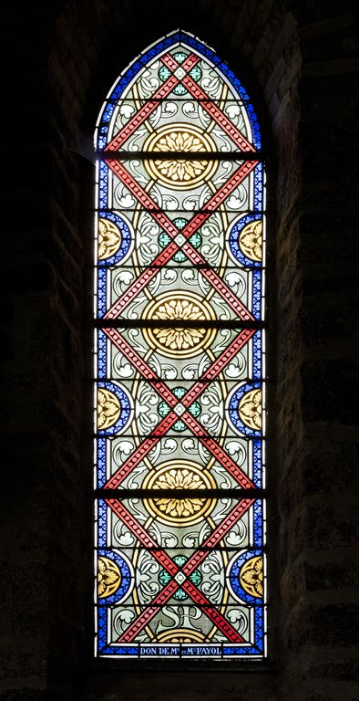 Ensemble de 4 verrières décoratives (baies 3 à 6) - Église paroissiale Saint-Pierre, Le Housseau-Brétignolles (Le Housseau)
