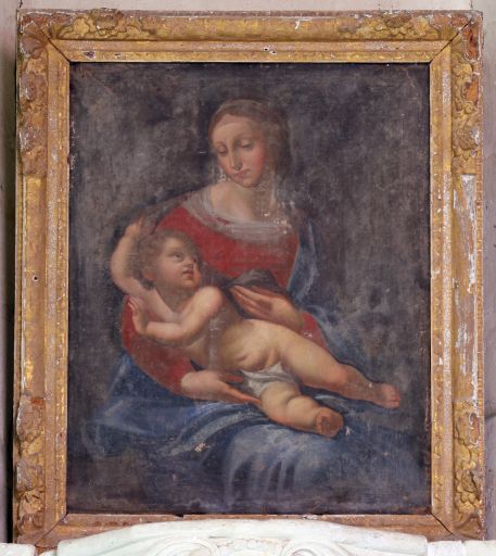 Tableau : Vierge à l'Enfant, cadre