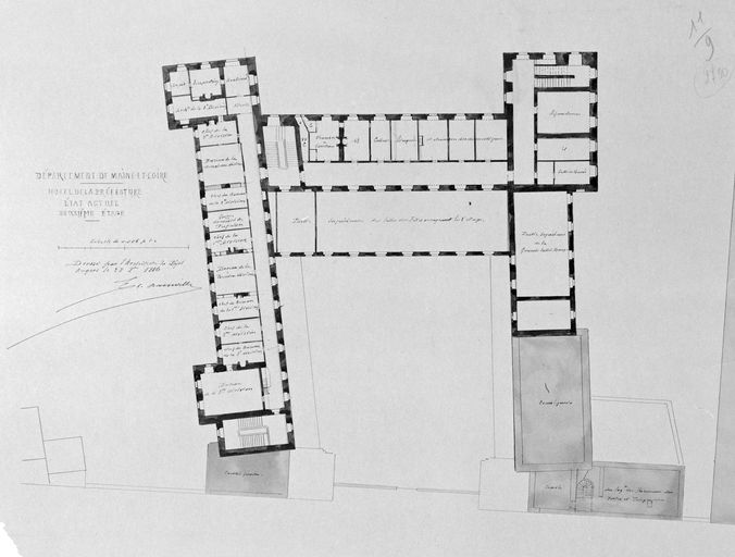 Abbaye de bénédictins puis de mauristes, dite abbaye Saint-Aubin, actuellement hôtel du Département et préfecture de Maine-et-Loire