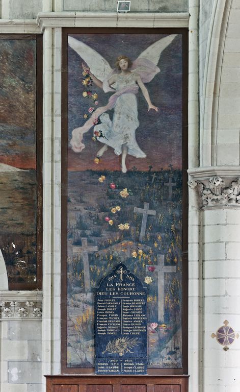 Monument aux morts, église paroissiale Sainte-Gemmes de Sainte-Gemmes-d'Andigné