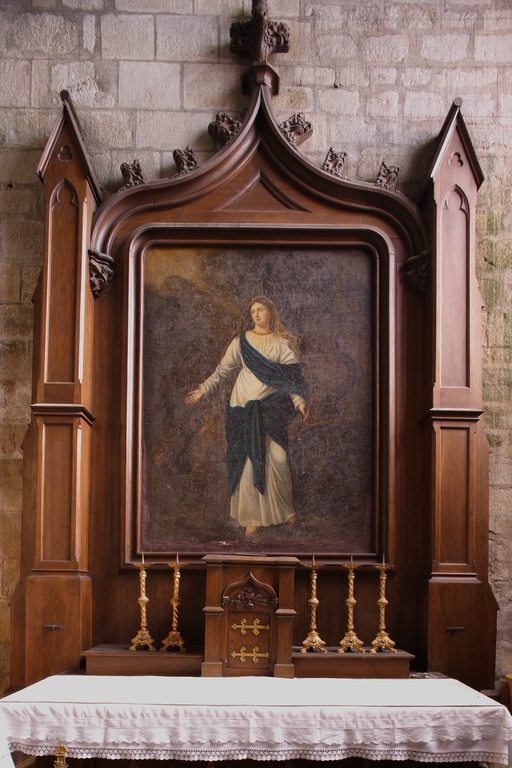 Autel, retable et tableau de sainte Marguerite