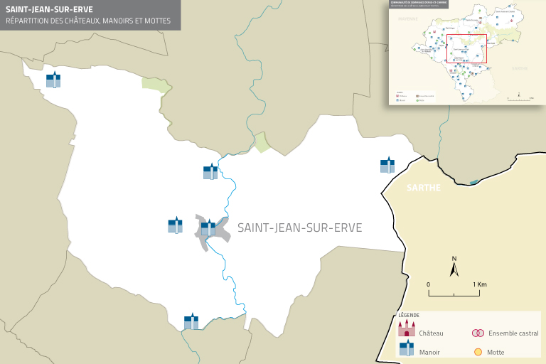 Les manoirs de la commune de Saint-Jean-sur-Erve