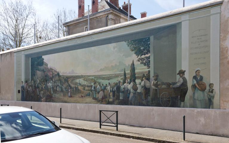 Tableau commémoratif : peinture monumentale "Fresque des Acadiens", 10 place des Garennes