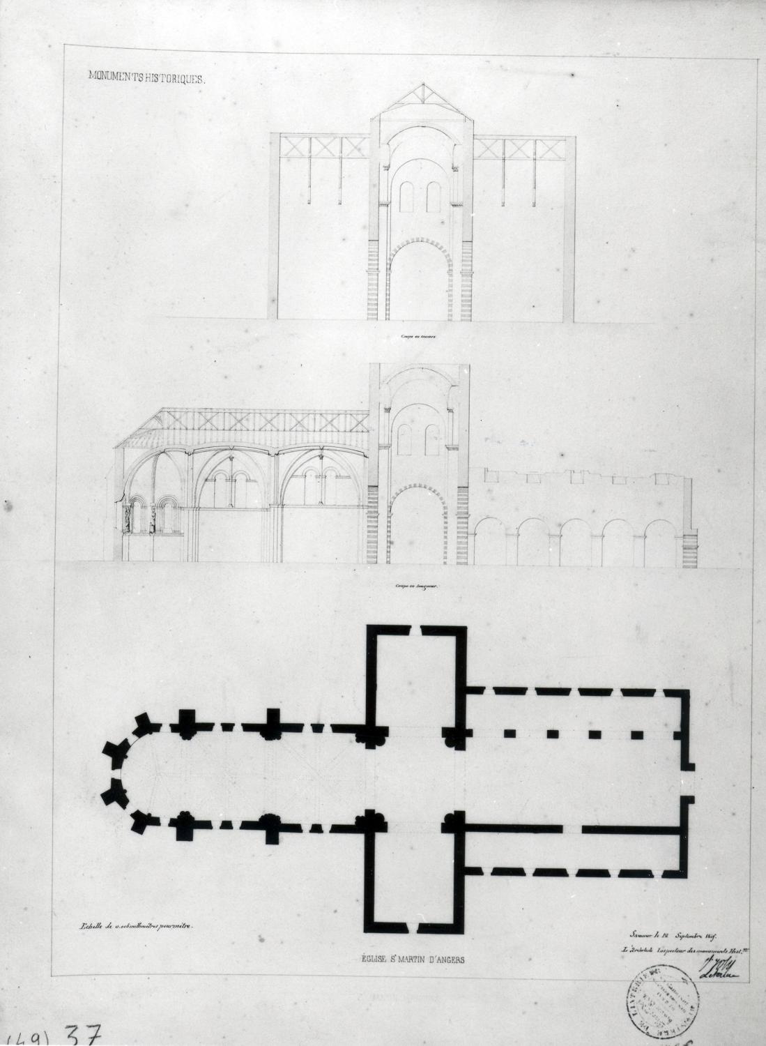 Collégiale Saint-Martin, puis couvent des pères du Saint-Sacrement, puis externat Saint-Maurille, actuellement lycée Saint-Martin