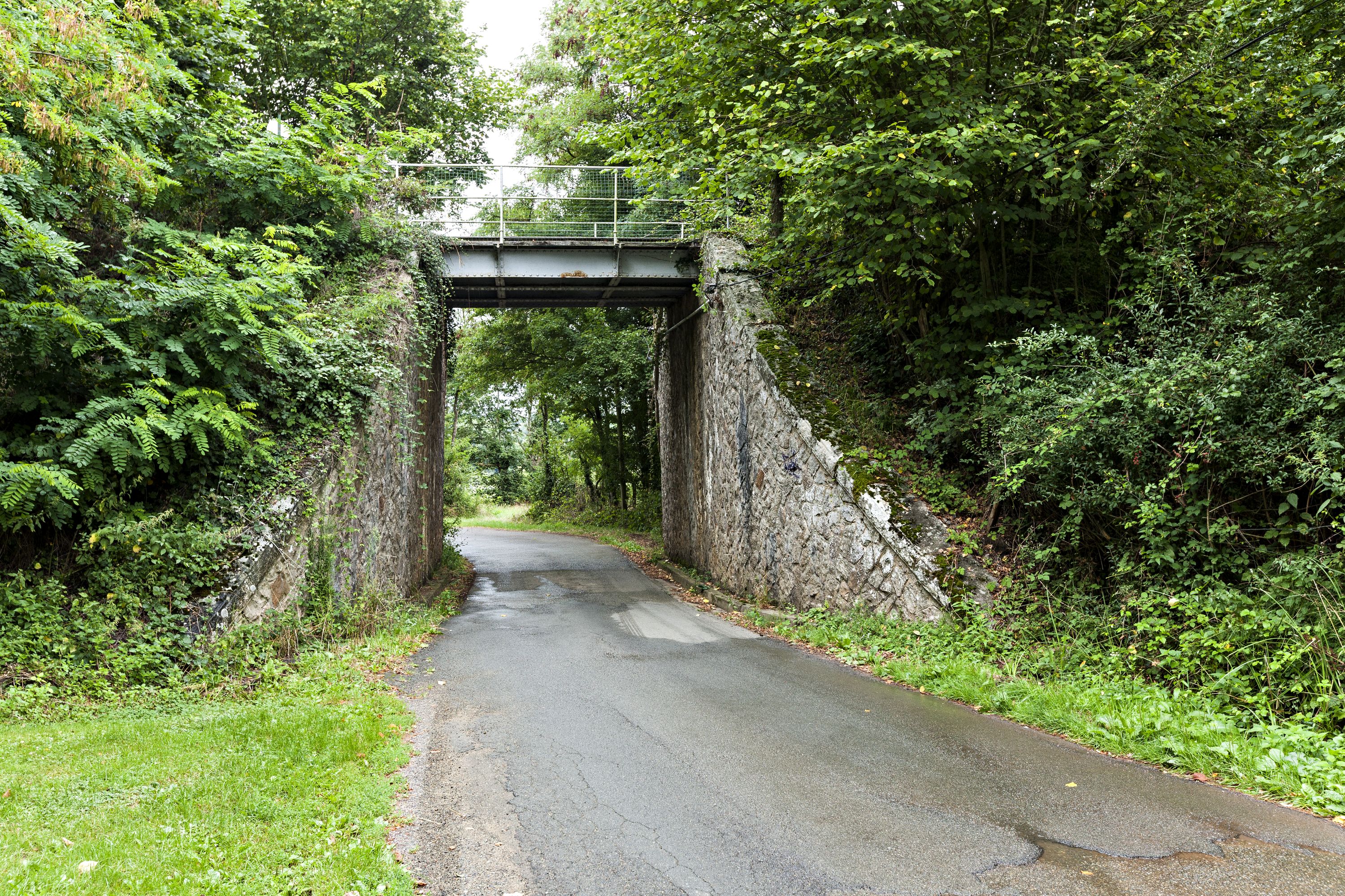 Pont-rail à tablier métallique de la ligne de chemin de fer de Mamers à Saint-Calais