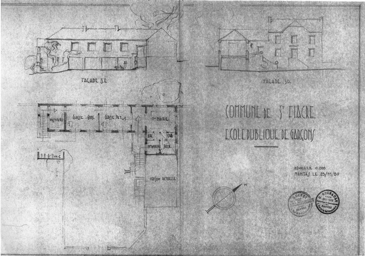 Ecole-mairie, actuellement école primaire, 18 rue du Coteau