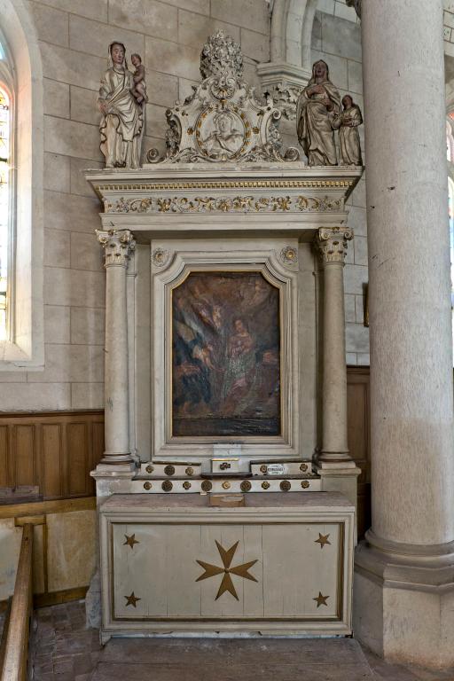 Ensemble des 2 retables latéraux (de la Vierge, de saint Joseph ?)