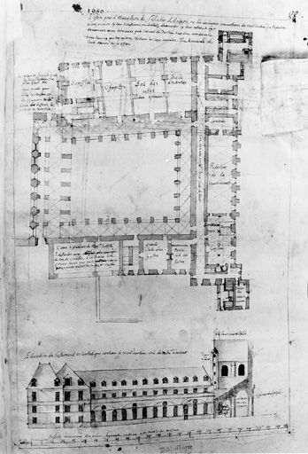 Abbaye de bénédictins puis de mauristes, dite abbaye Saint-Aubin, actuellement hôtel du Département et préfecture de Maine-et-Loire