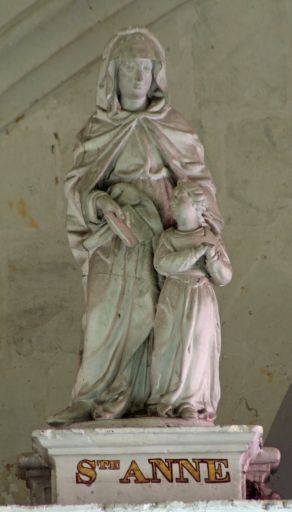 Ensemble de 2 statues : Education de la Vierge, Saint Louis